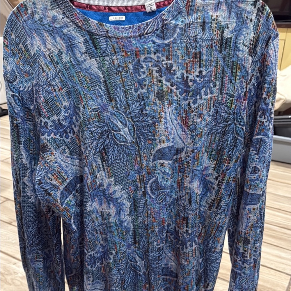 Colorful Paisley Knit Sweater